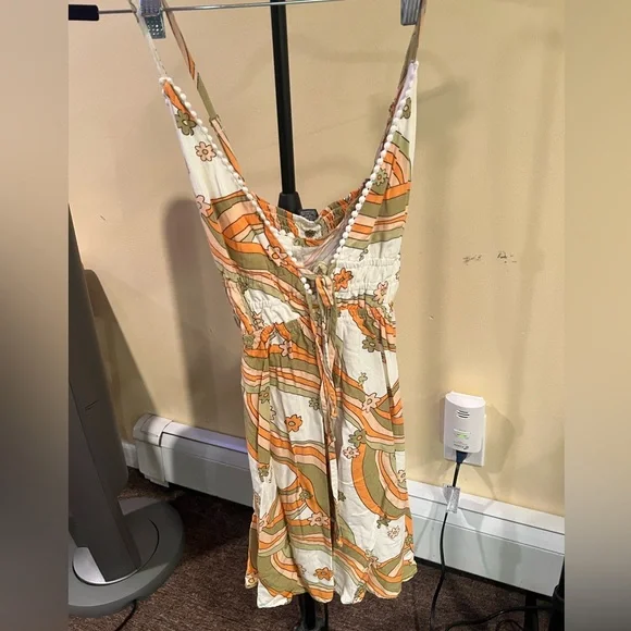 strapless open back dress Target Size 3 Retro Flowers Dress – MiniMe Preloved